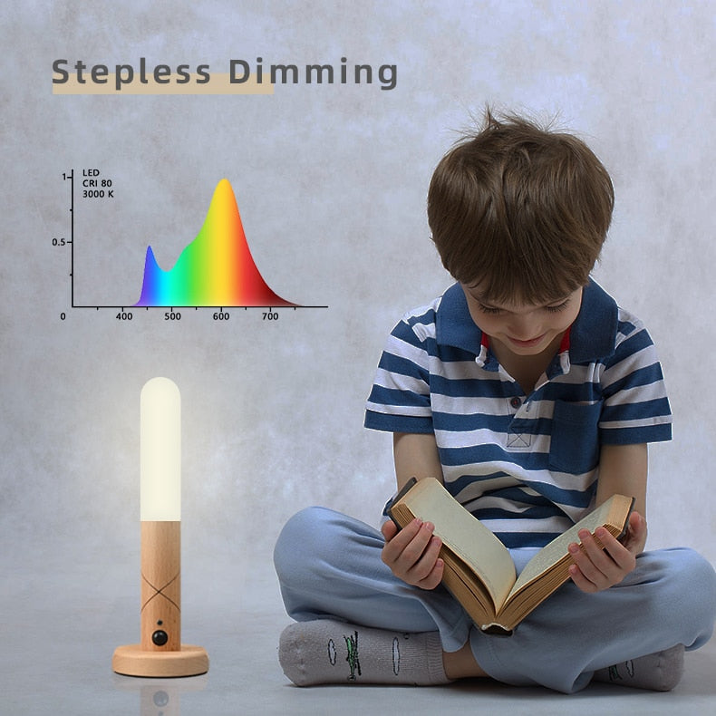 Dafify LED USB Magnetic Wood Wireless Night Light