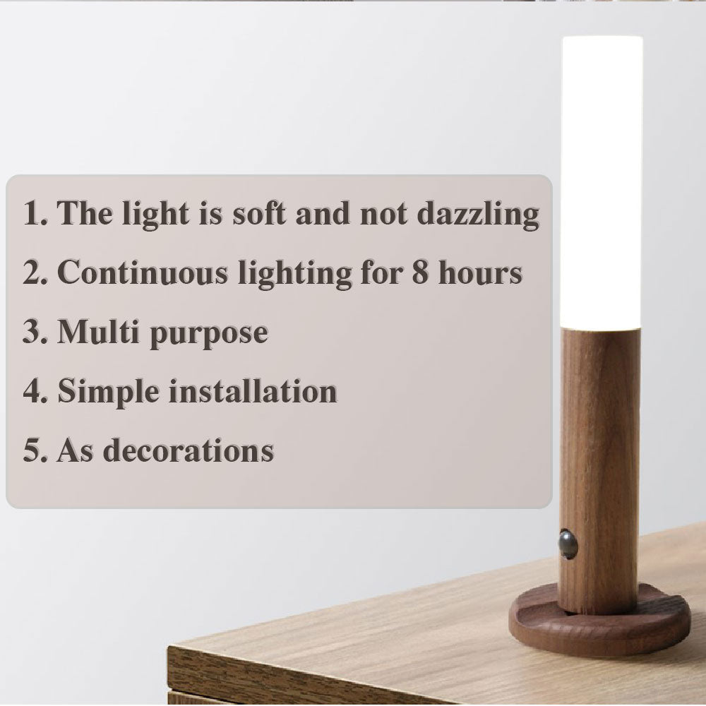 Dafify LED USB Magnetic Wood Wireless Night Light