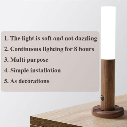 Dafify LED USB Magnetic Wood Wireless Night Light